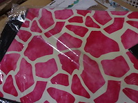 1x messenger tas giraf print 44x35x3cm - afbeelding 2 van  3