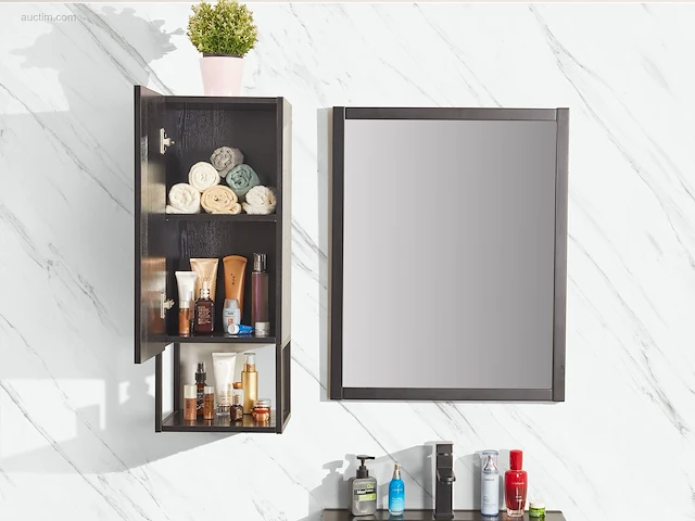 1x meubel - 60cm - hangkast - spiegel - mat... - afbeelding 2 van  4