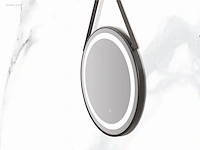 1x meubel - 80cm - led spiegel - mat zwart - afbeelding 5 van  5
