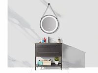 1x meubel - 80cm - led spiegel - mat zwart