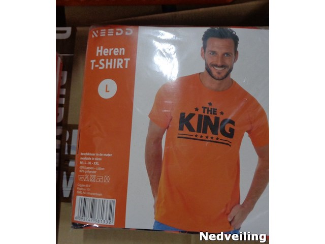 1x oranje heren t-shirt maat l - afbeelding 1 van  3