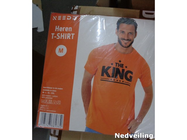 1x oranje heren t-shirt maat m - afbeelding 1 van  3