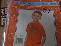 1x oranje kinder t-shirt maat 86/92 - afbeelding 3 van  3