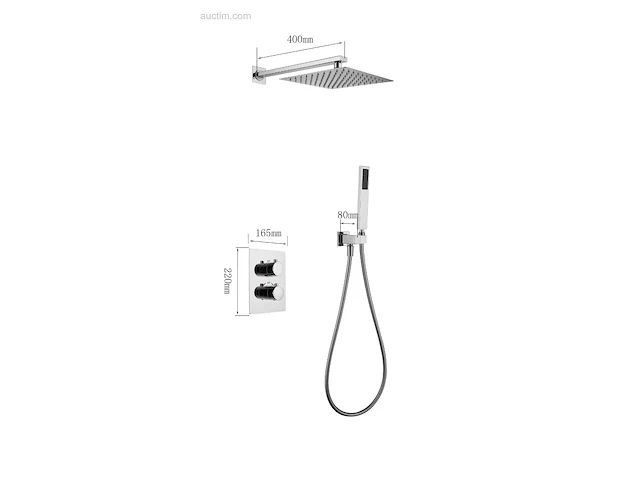 1x regendouche - inbouw - thermostaat - chroom... - afbeelding 8 van  8