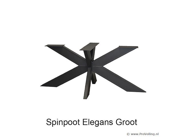 1x rond / ovaal tafel eiken - verjongde rand - 160x100 cm - massief eiken - spinpoot klein metaal 5x10 - afbeelding 5 van  5