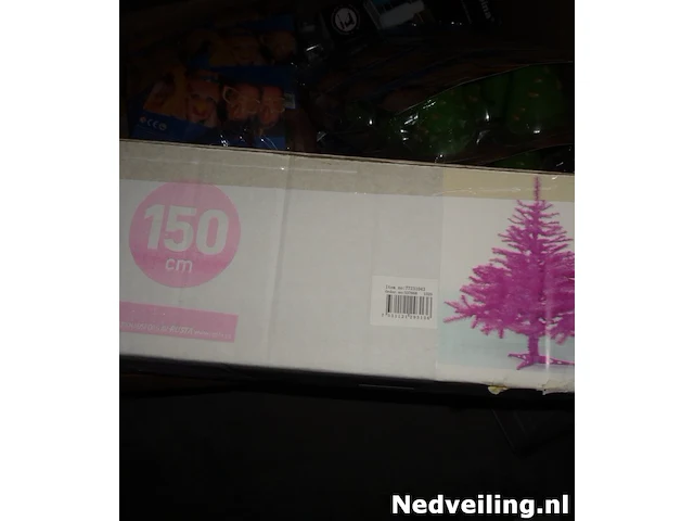 1x roze kerstboom 150cm - afbeelding 1 van  3