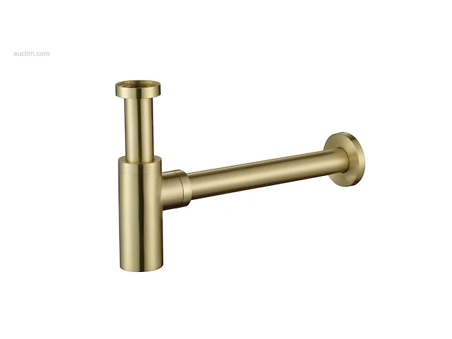 1x sifon - geborsteld goud - messing - afbeelding 1 van  1