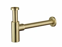 1x sifon - geborsteld goud - messing