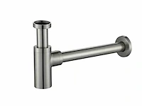 1x sifon - geborsteld rvs - messing
