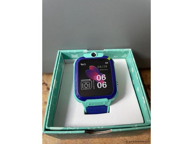 1x smartwatch voor kinderen – locatie – bellen – camera 2g – belfunctie – track - zwart met blauw - afbeelding 10 van  11