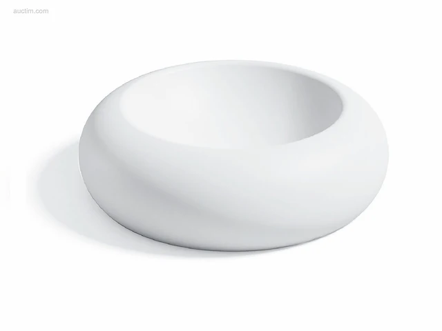 1x solid surface - mat wit - rond - afbeelding 4 van  4