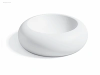 1x solid surface - mat wit - rond - afbeelding 4 van  4