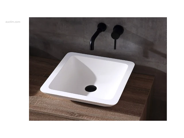 1x solid surface - mat wit - vierkant - afbeelding 1 van  2