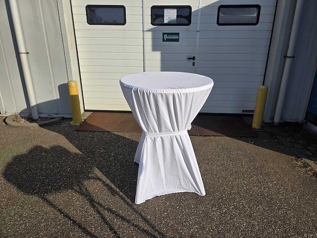 1x statafel rok wit / standing table skirt white - afbeelding 1 van  2