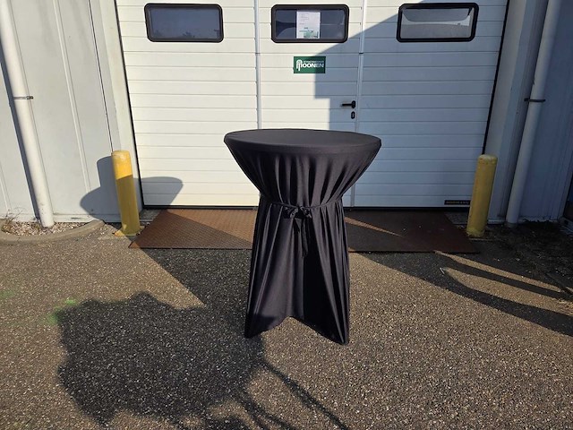 1x statafel rok zwart / standing table skirt black - afbeelding 1 van  3