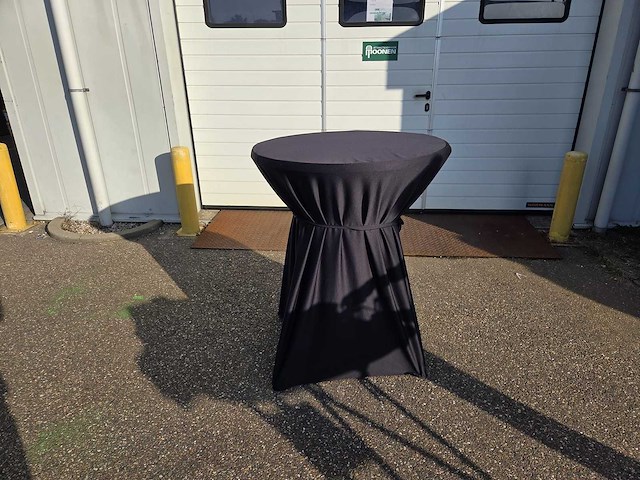 1x statafel rok zwart / standing table skirt black - afbeelding 3 van  3