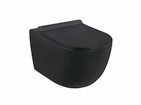1x toilet - mat zwart - super flush - hangend -...