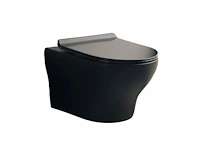 1x toilet - mat zwart - tornado flush - hangend...