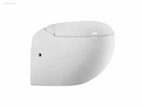 1x toilet - wit - ei - hangend - keramiek -... - afbeelding 2 van  4