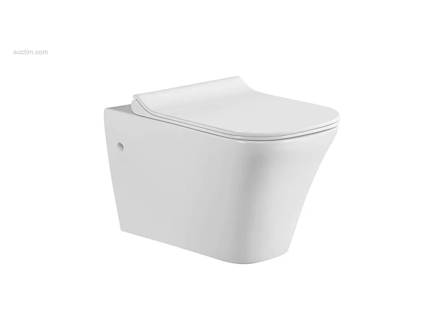 1x toilet - wit - hangend - keramiek - soft... - afbeelding 1 van  4