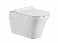 1x toilet - wit - hangend - keramiek - soft...