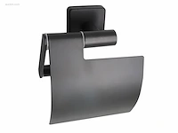 1x toilet accessoire set - 2-delig - mat zwart - afbeelding 2 van  5