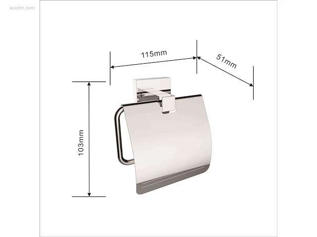 1x toilet accessoire set - 3-delig - chroom - afbeelding 2 van  4