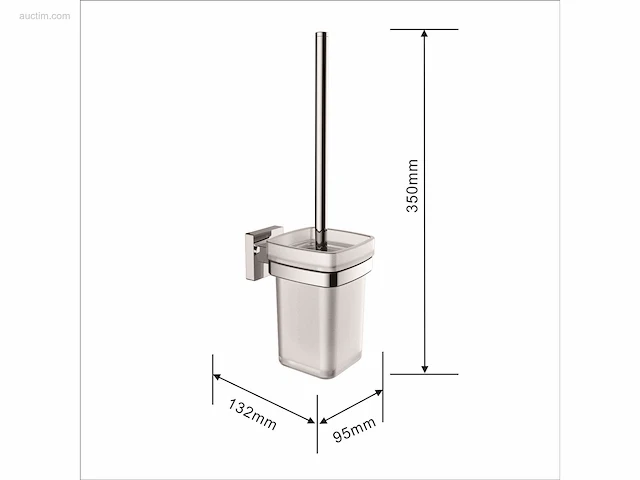 1x toilet accessoire set - 3-delig - chroom - afbeelding 3 van  4