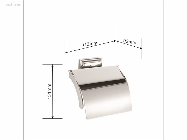 1x toilet accessoire set - 3-delig - chroom - afbeelding 2 van  4