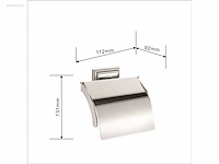 1x toilet accessoire set - 3-delig - chroom - afbeelding 2 van  4