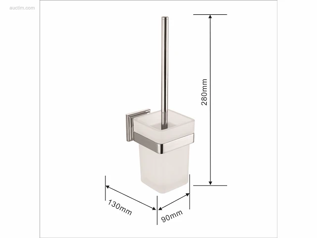 1x toilet accessoire set - 3-delig - chroom - afbeelding 3 van  4