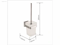 1x toilet accessoire set - 3-delig - chroom - afbeelding 3 van  4