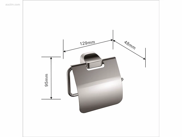 1x toilet accessoire set - 3-delig - chroom - afbeelding 2 van  4