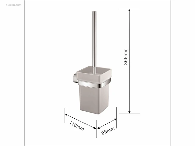 1x toilet accessoire set - 3-delig - chroom - afbeelding 3 van  4