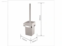1x toilet accessoire set - 3-delig - chroom - afbeelding 3 van  4