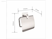 1x toilet accessoire set - 3-delig - chroom - afbeelding 2 van  4