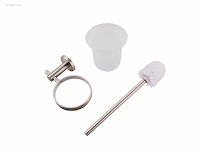 1x toilet accessoire set - 3-delig - geborsteld... - afbeelding 2 van  5