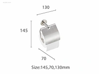 1x toilet accessoire set - 3-delig - geborsteld... - afbeelding 3 van  5