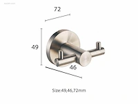 1x toilet accessoire set - 3-delig - geborsteld... - afbeelding 5 van  5