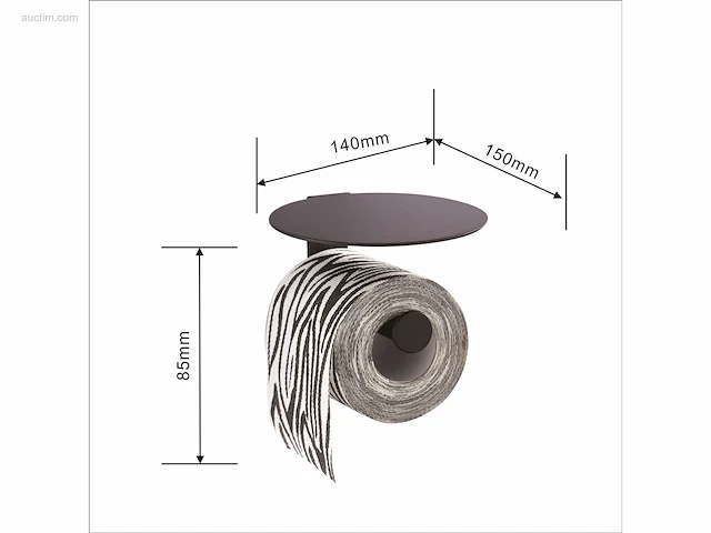 1x toilet accessoire set - 3-delig - mat zwart - afbeelding 2 van  4