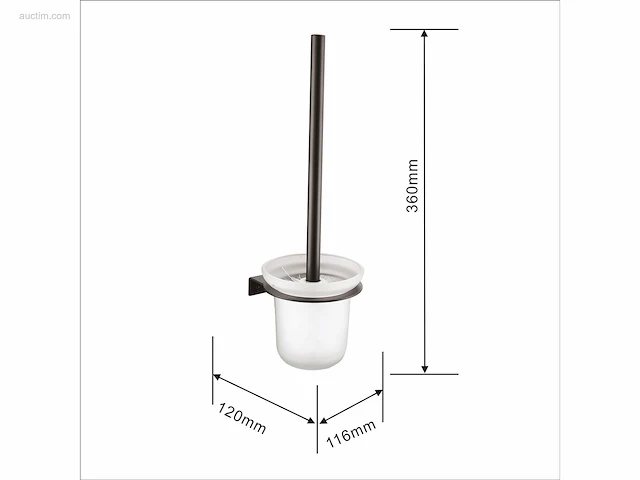 1x toilet accessoire set - 3-delig - mat zwart - afbeelding 3 van  4