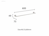 1x toilet accessoire set - 4-delig - geborsteld... - afbeelding 7 van  7