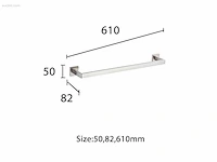1x toilet accessoire set - 4-delig - geborsteld... - afbeelding 9 van  9