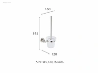 1x toilet accessoire set - 5-delig - geborsteld... - afbeelding 4 van  6