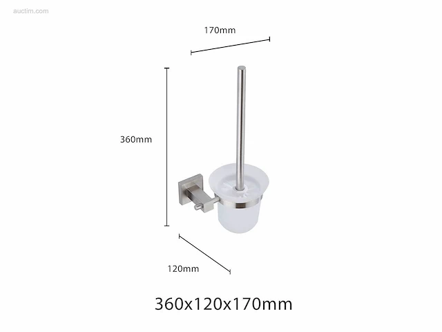 1x toilet accessoire set - 5-delig - geborsteld... - afbeelding 2 van  5