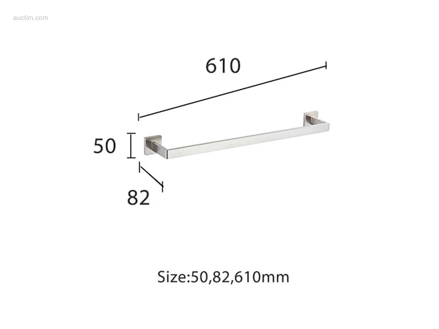 1x toilet accessoire set - 5-delig - geborsteld... - afbeelding 8 van  9
