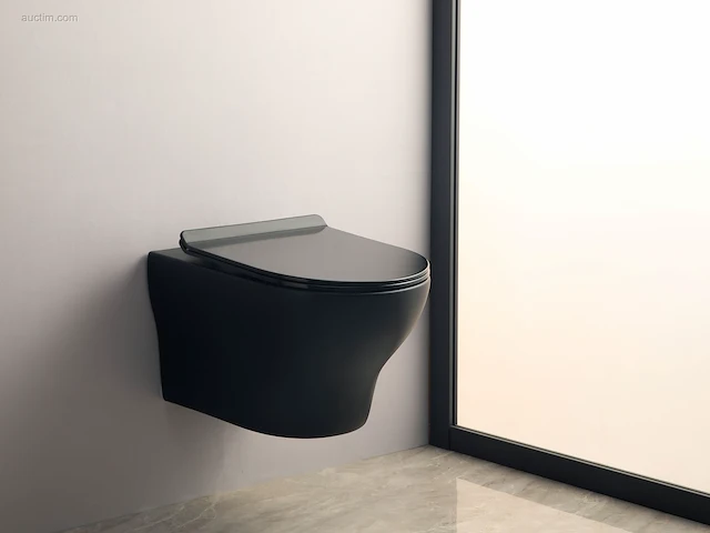 1x toilet + geberit inbouwreservoir - mat zwart... - afbeelding 3 van  10