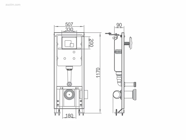 1x toilet + geberit inbouwreservoir - wit -... - afbeelding 7 van  8