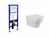 1x toilet + geberit inbouwreservoir - wit -...