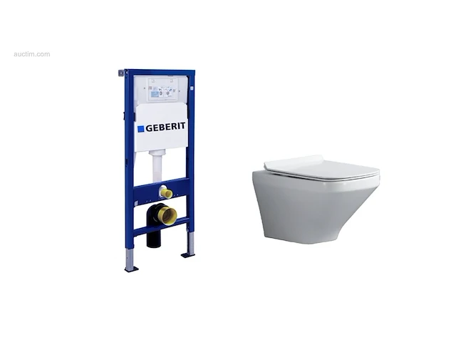 1x toilet + geberit inbouwreservoir - wit -... - afbeelding 1 van  13
